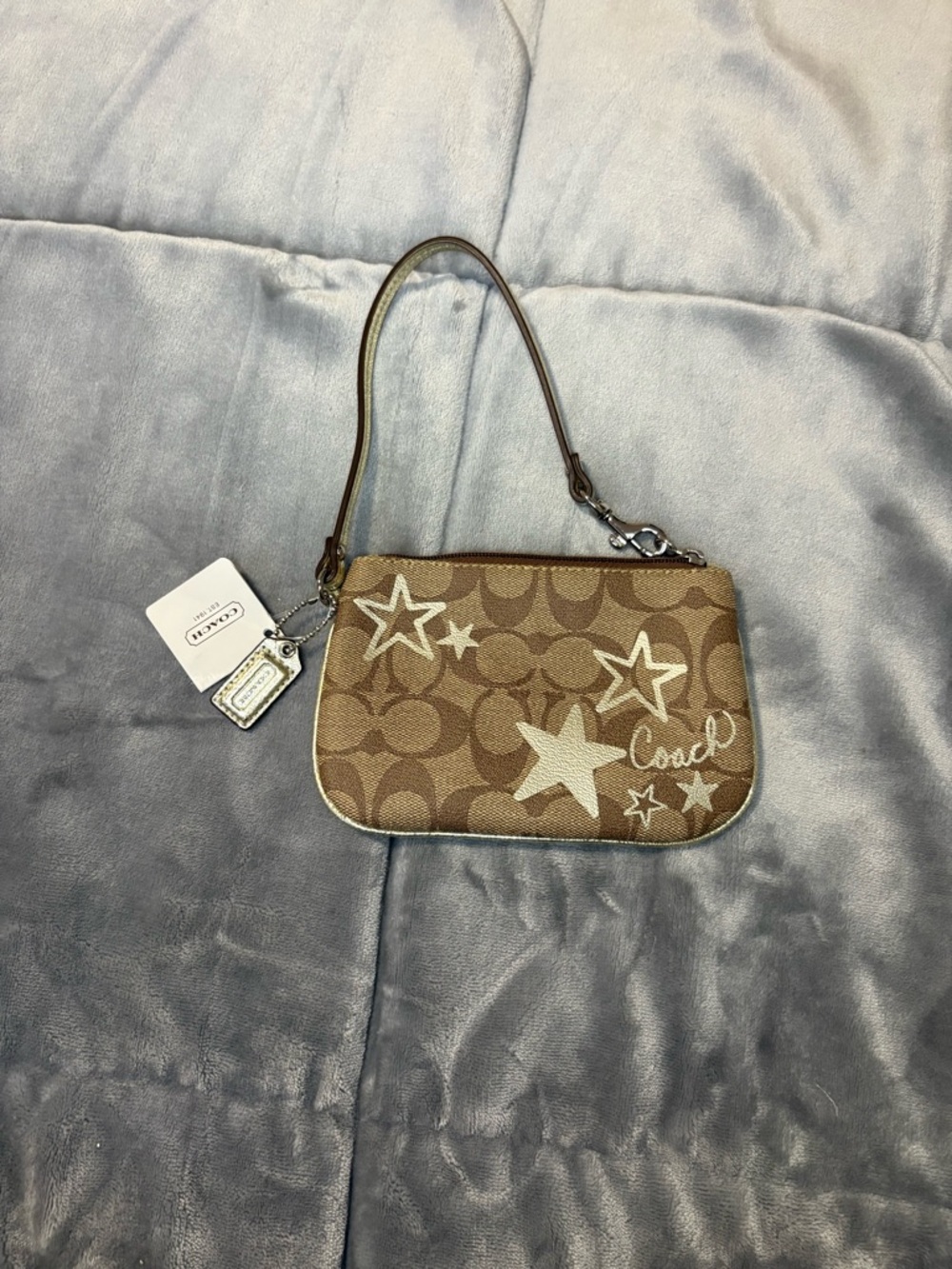 Y2K Coach Pop Star Collection, Monogram With Star Detailed Wristlet